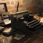 Eine antike Schreibmaschine.